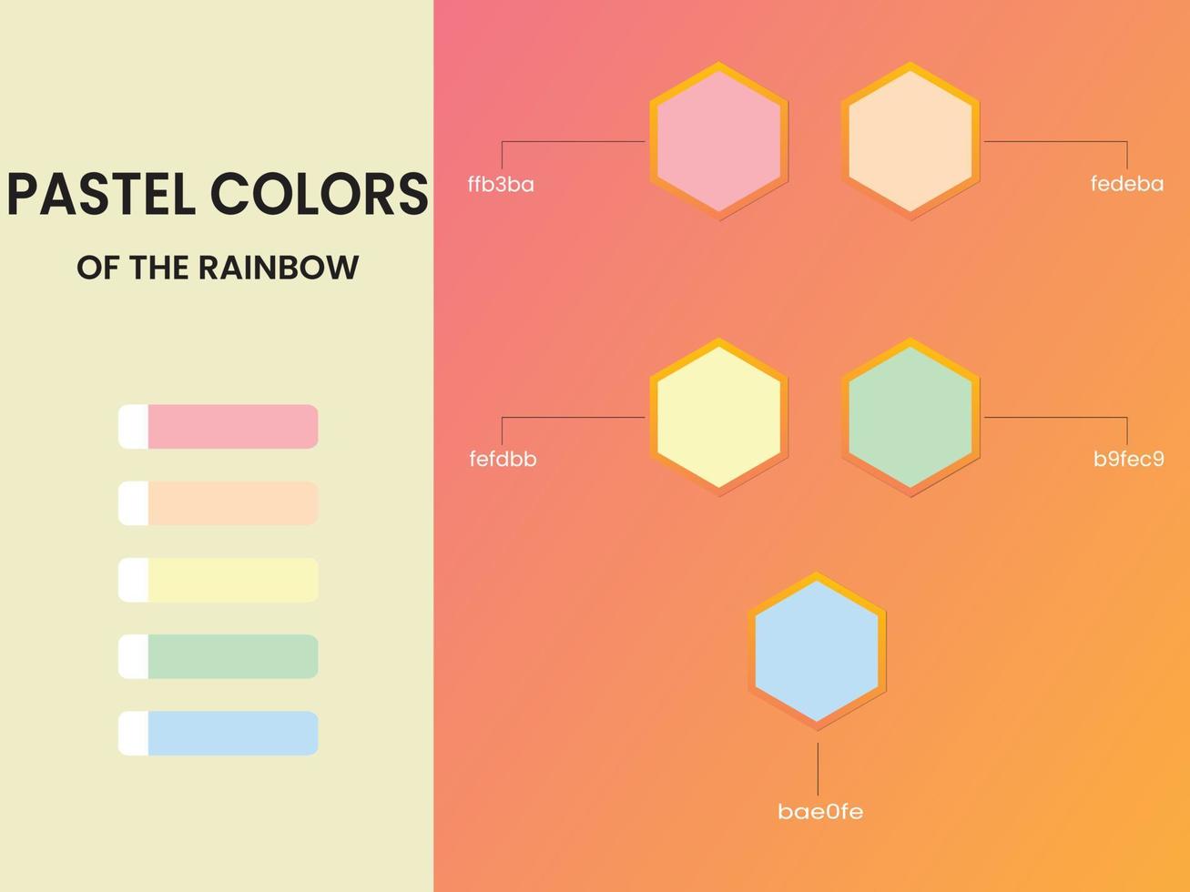 Pastel colors palette vector