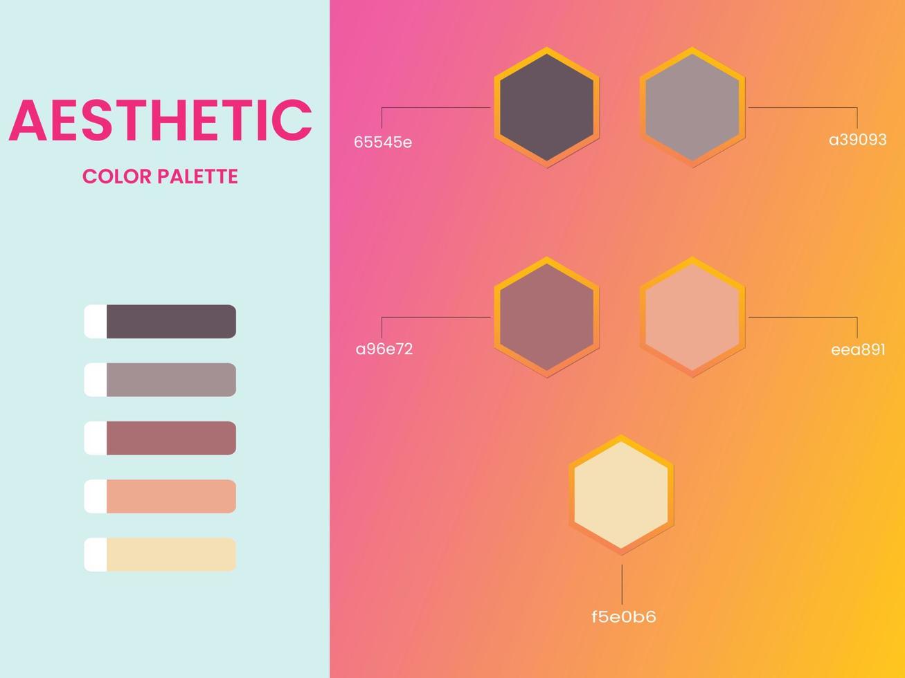Aesthetic color palette vector
