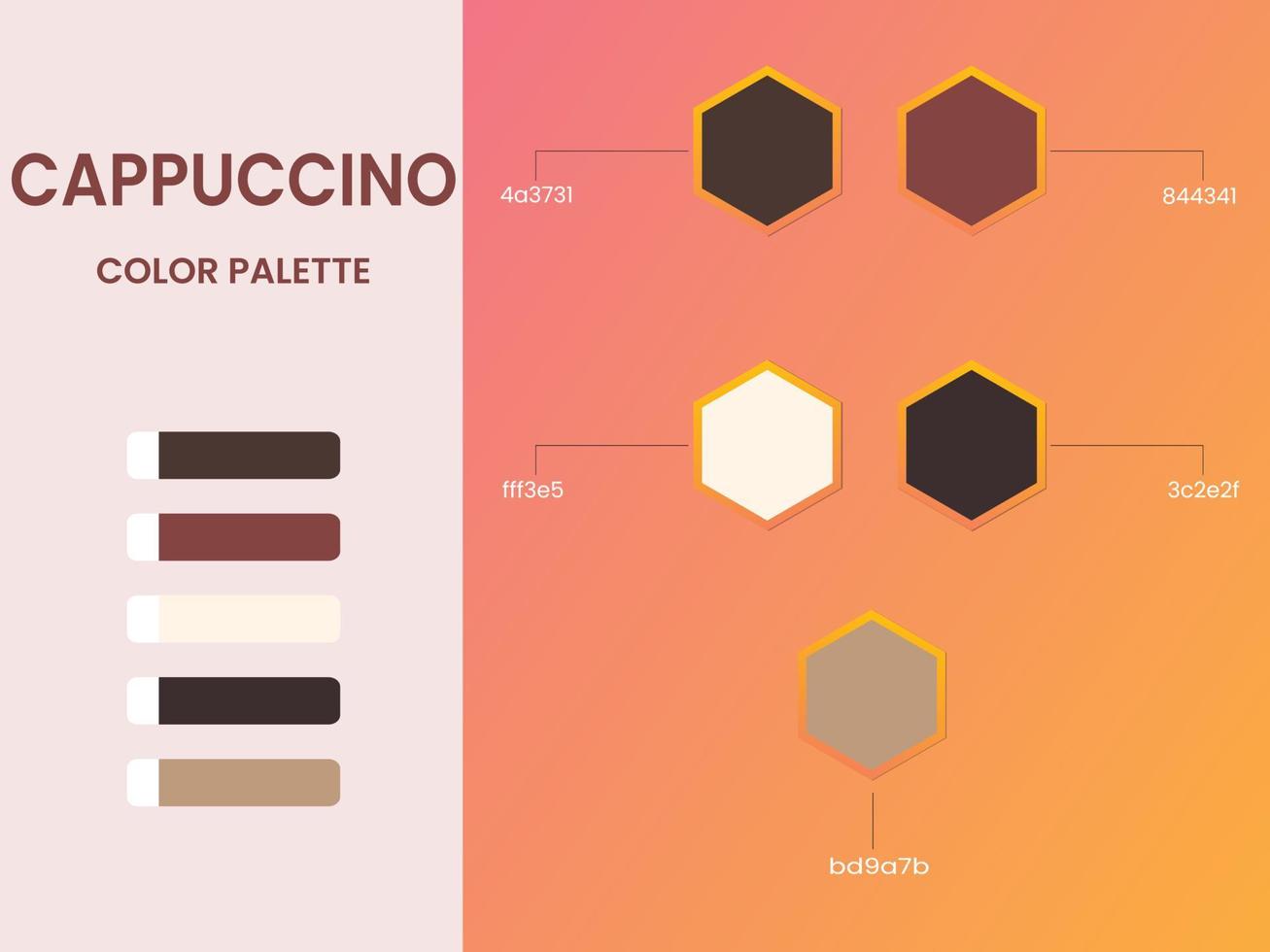 Cappuccino colors palette vector