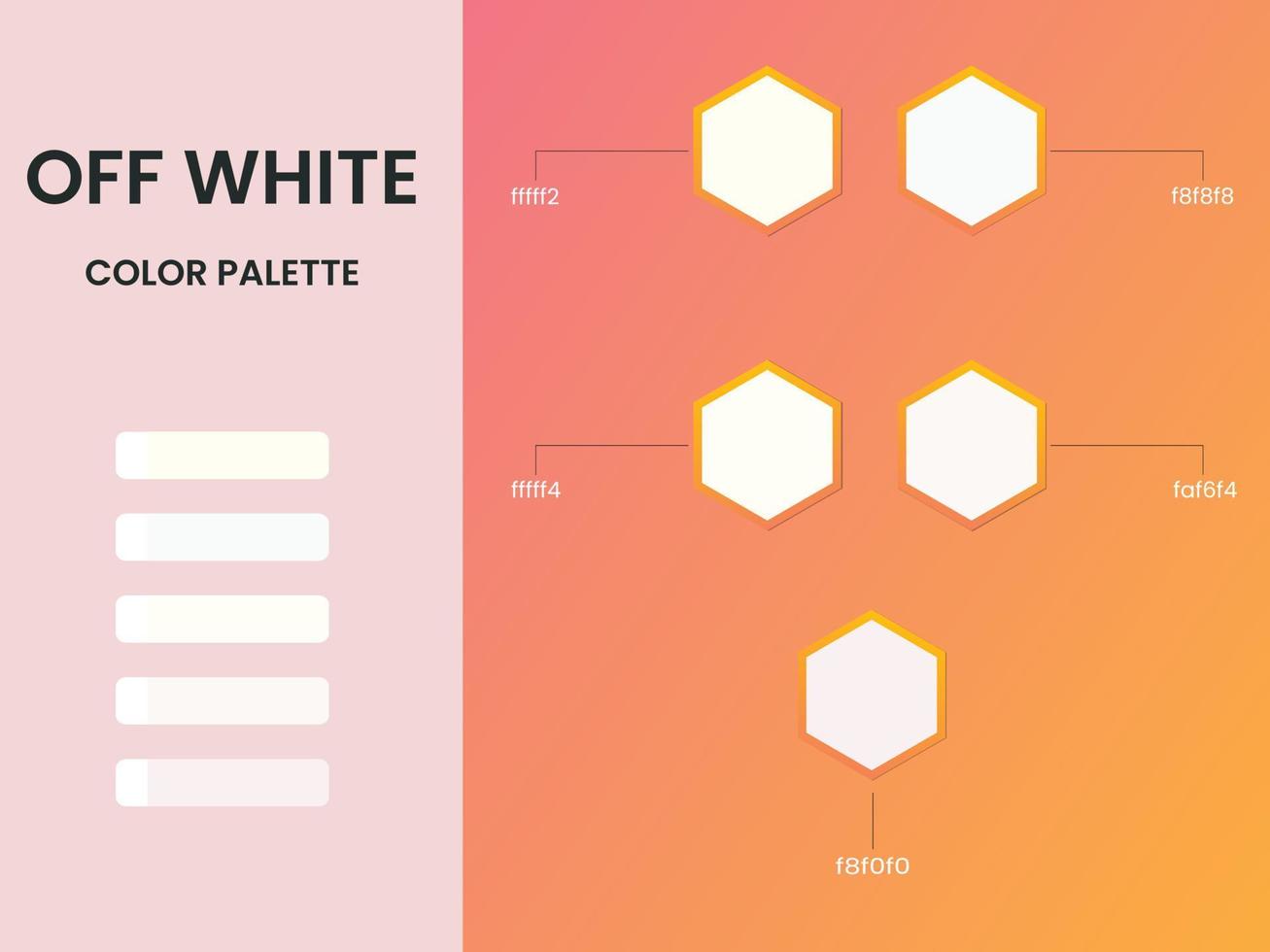 Off white color palette vector