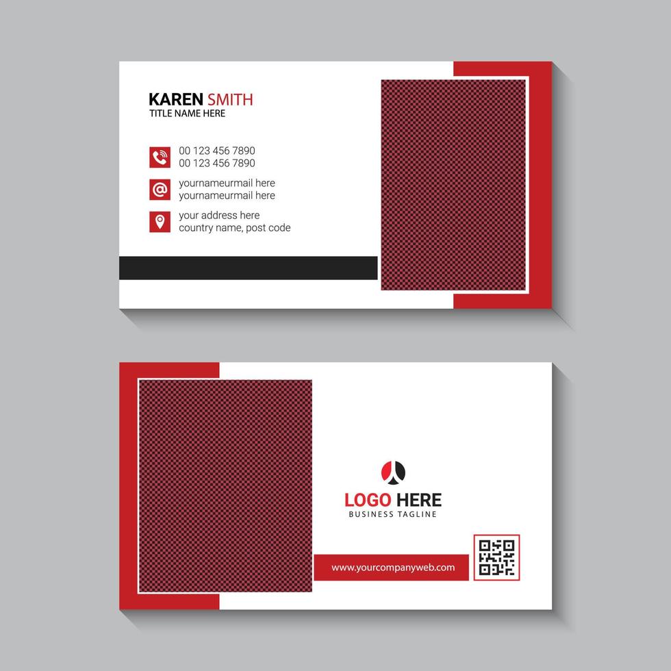 Modern business card template free vector