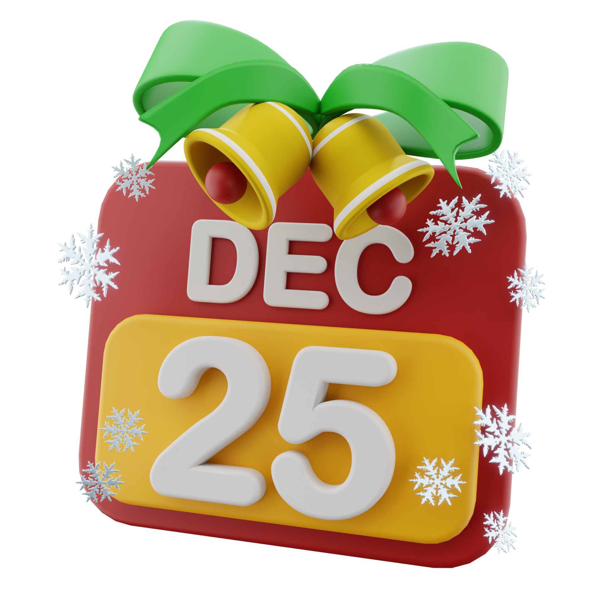 3d Christmas Day 25 December Illustration 14530041 PNG