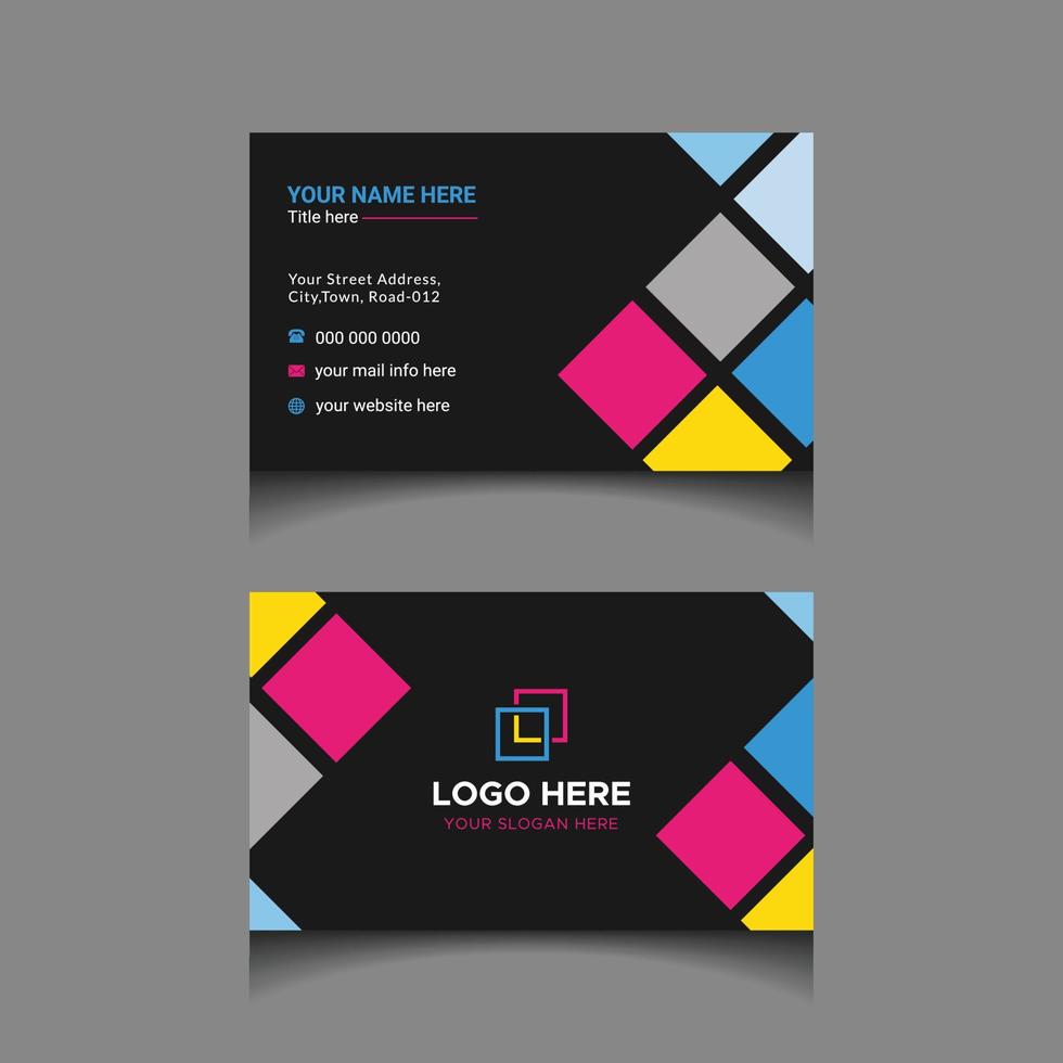 Modern Business Card Design Vector Template