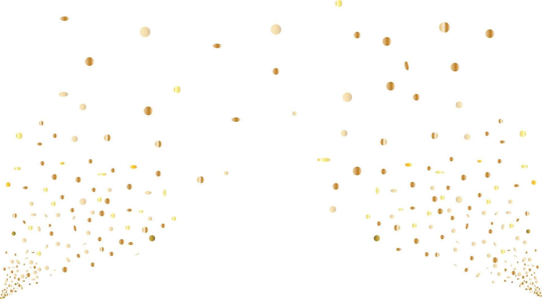 fondo de felicitación con confeti dorado en ambos lados. ilustración vectorial vector