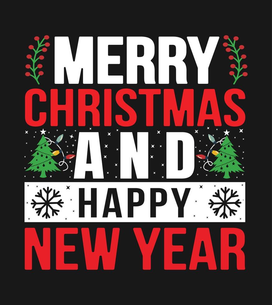 Merry christmas and happy new year quotes vector