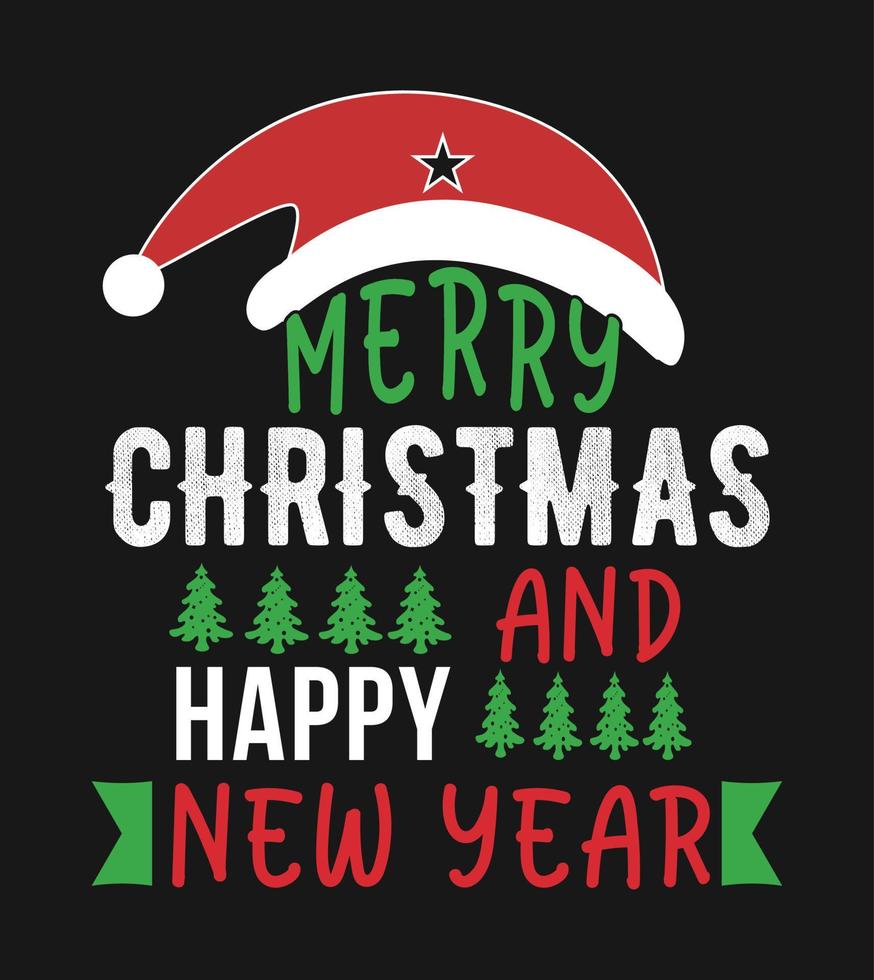 Merry Christmas and happy new year quotes vector