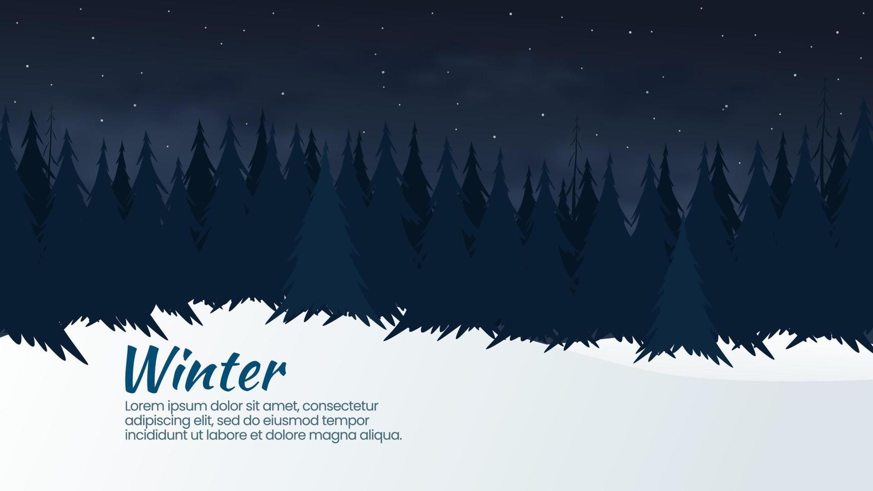 Winter season landscape background vector