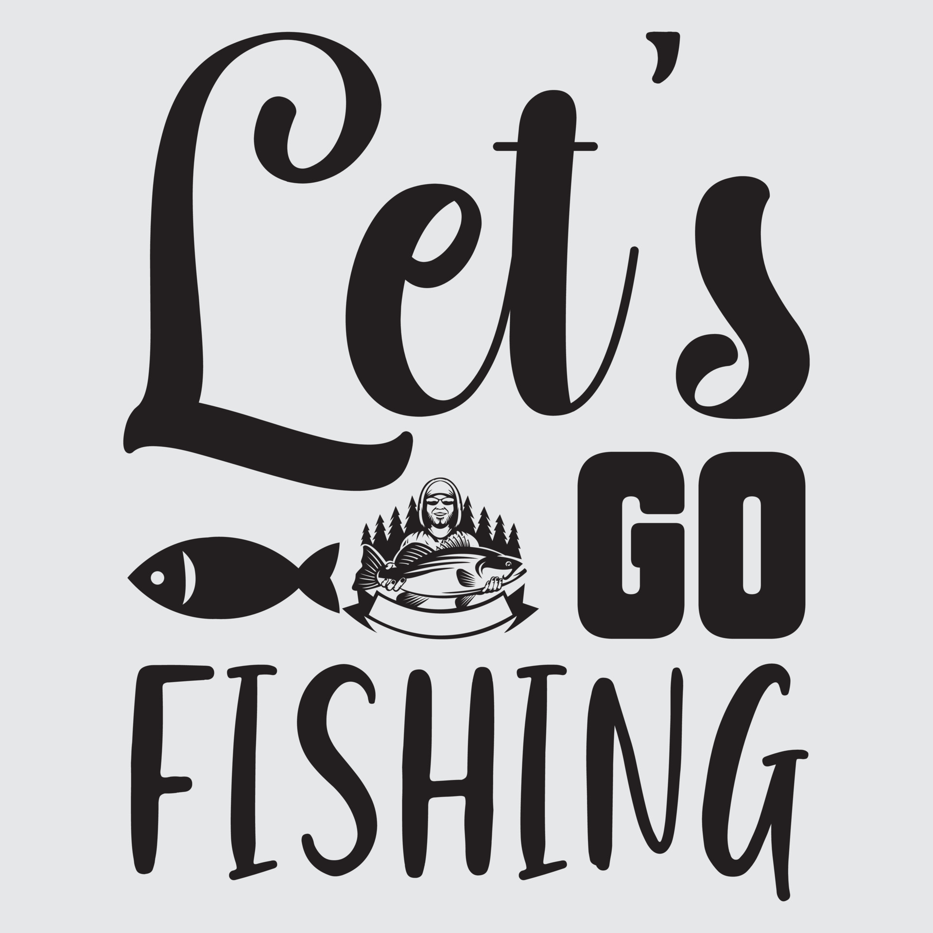 Let's go fishing 14530408 Vector Art at Vecteezy