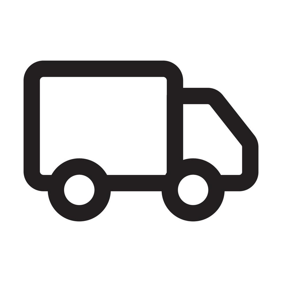 Delivery Truck Icon Outline Style vector