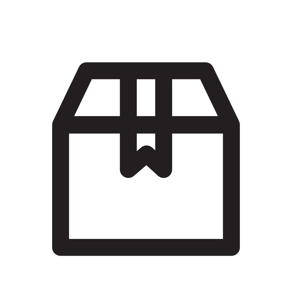 Package Icon with Outline Style vector