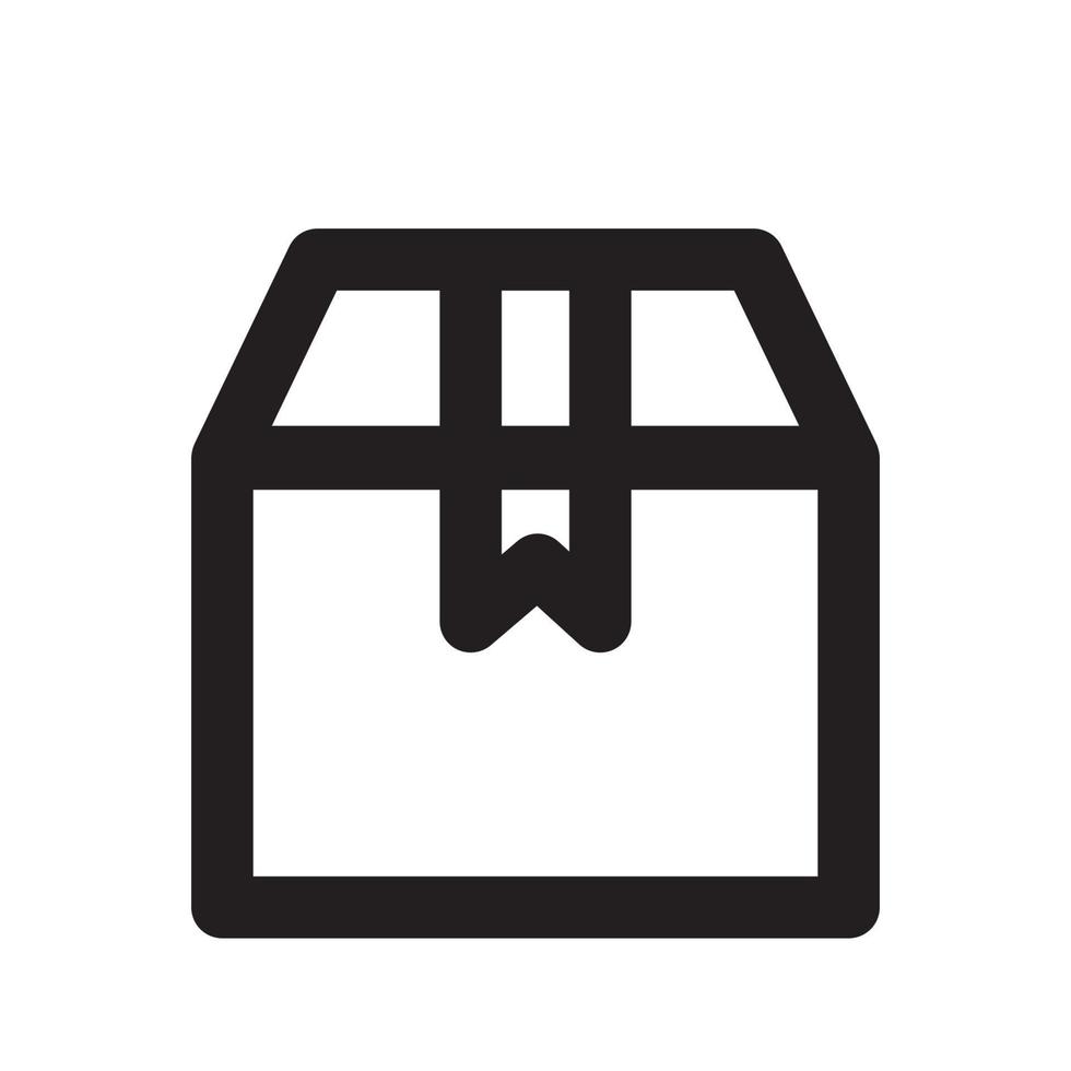 Package Icon with Outline Style vector