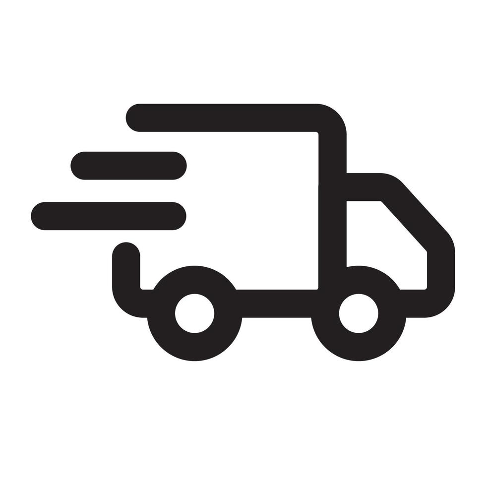 Delivery Truck Icon Outline Style vector