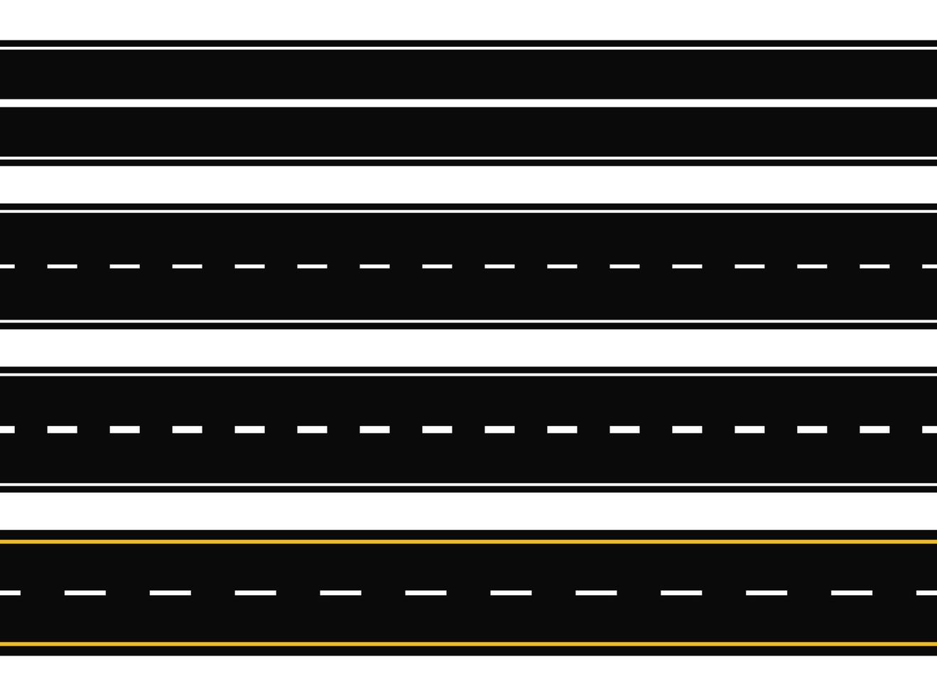 cartoon roads illustration, Seamless road background vector