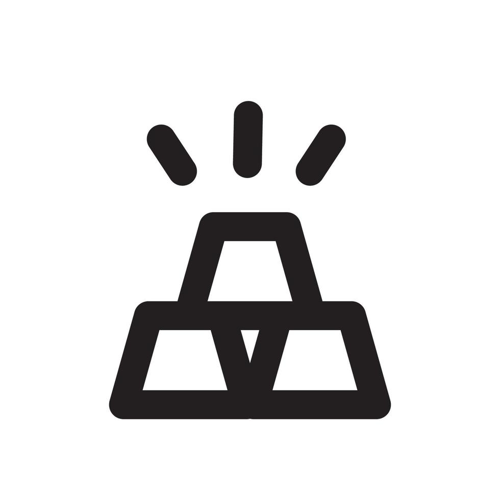 Gold Icon with Outline Style vector
