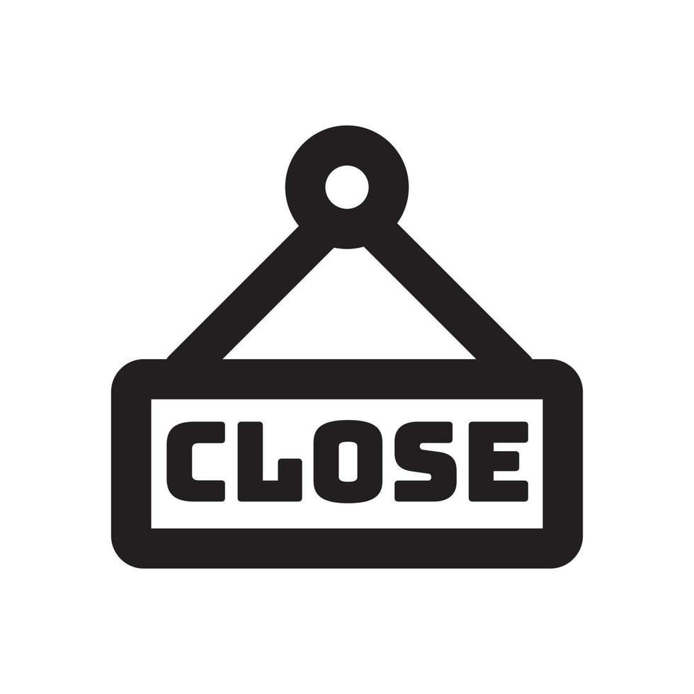 Shop Close Icon Outline Style vector