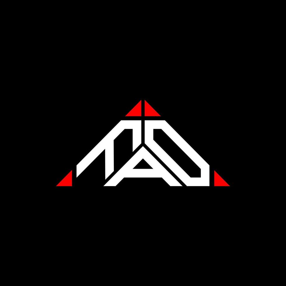 FAO letter logo creative design with vector graphic, FAO simple and modern logo in round triangle shape.
