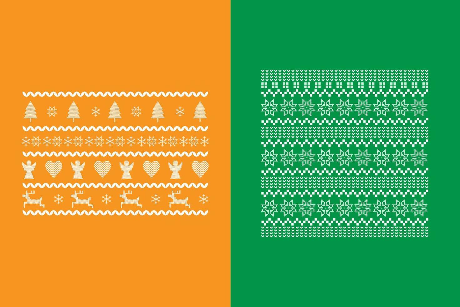 Hand drawn knit merry christmas or xmas seamless design pattern.eps vector