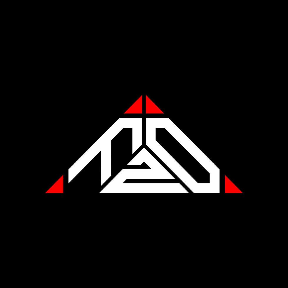 FZO letter logo creative design with vector graphic, FZO simple and modern logo in round triangle shape.
