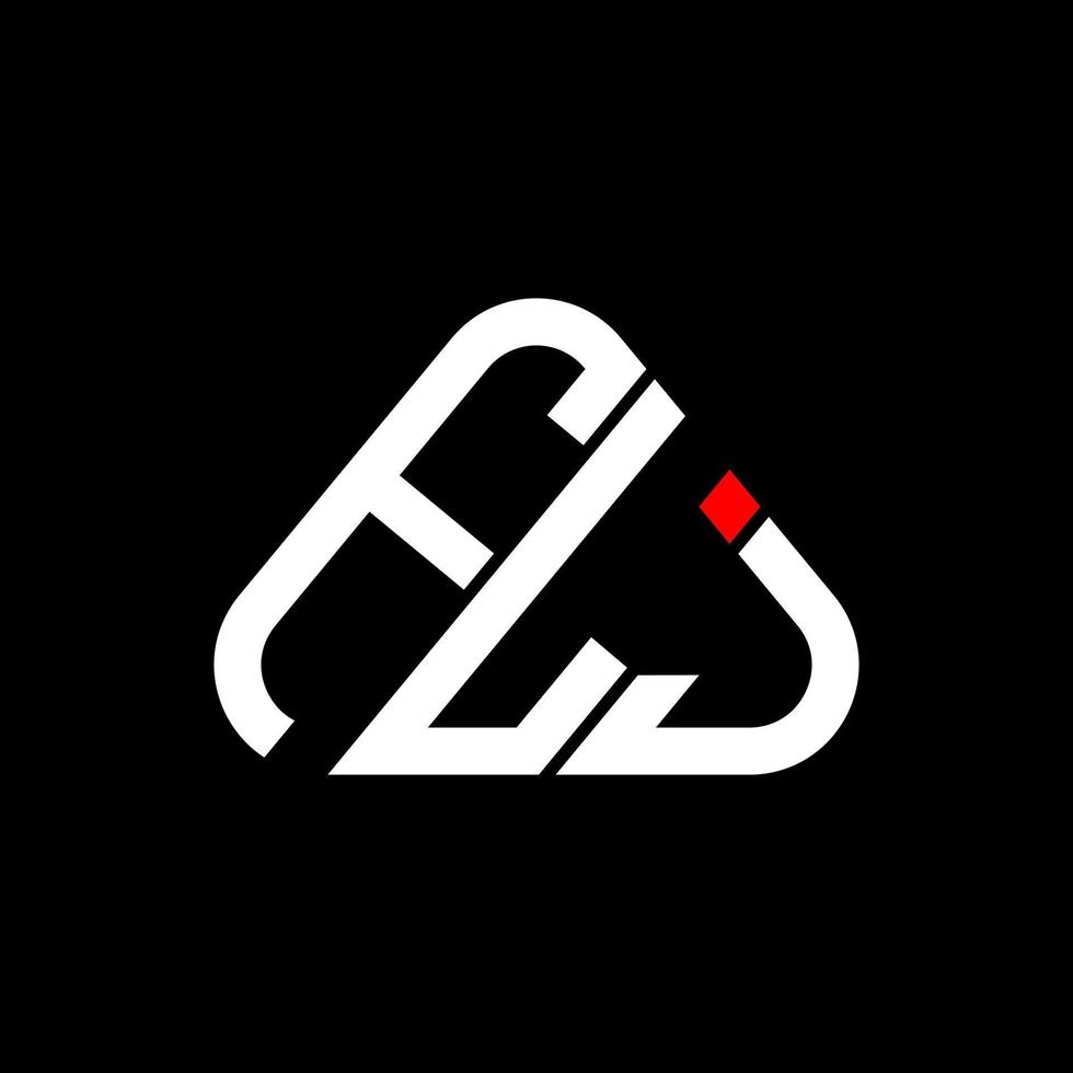 FLJ letter logo creative design with vector graphic, FLJ simple and modern logo in round triangle shape.