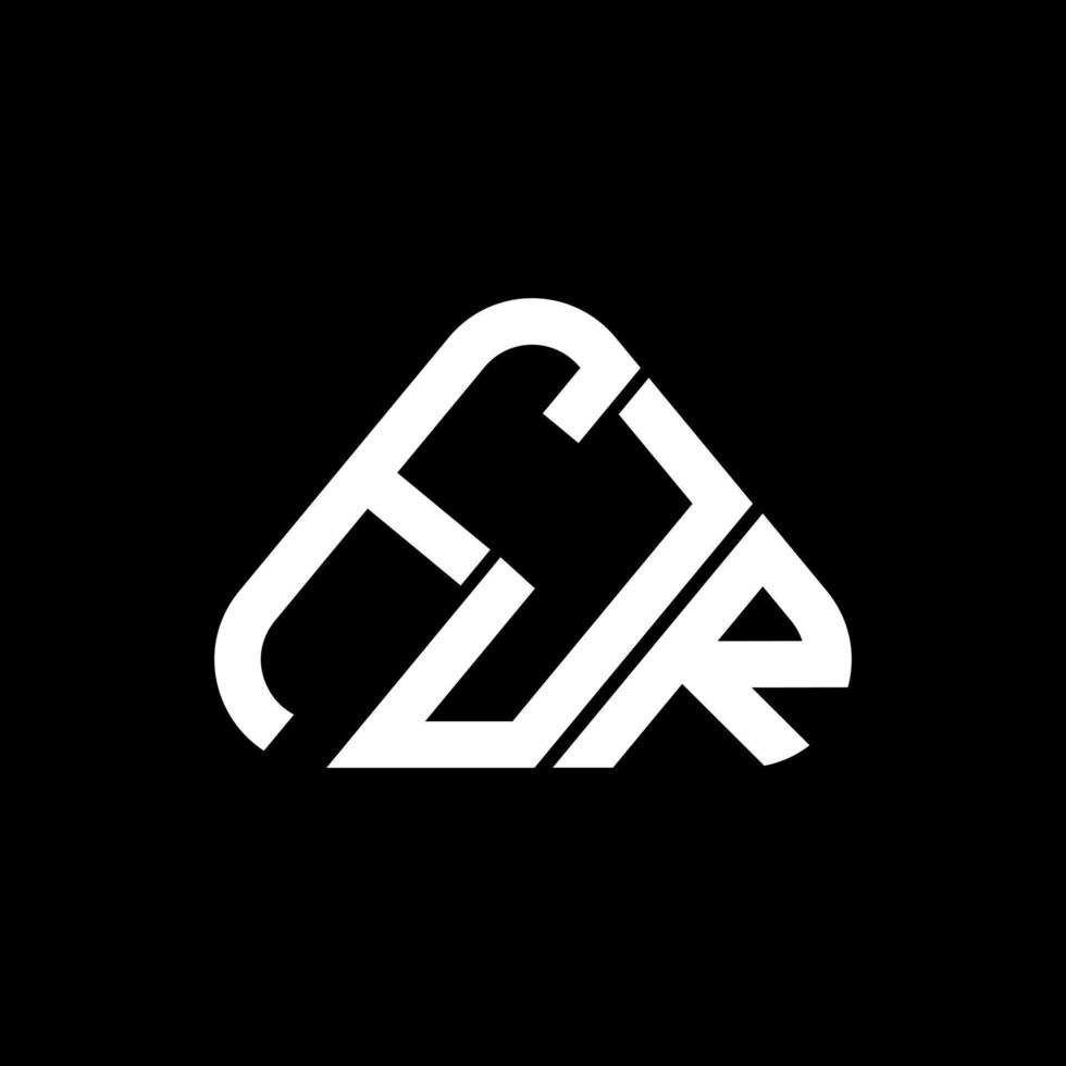 Diseño creativo del logotipo de la letra fjr con gráfico vectorial, logotipo simple y moderno de fjr en forma de triángulo redondo. vector