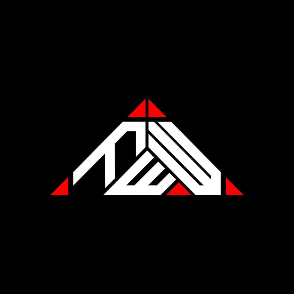 FWW letter logo creative design with vector graphic, FWW simple and modern logo in round triangle shape.