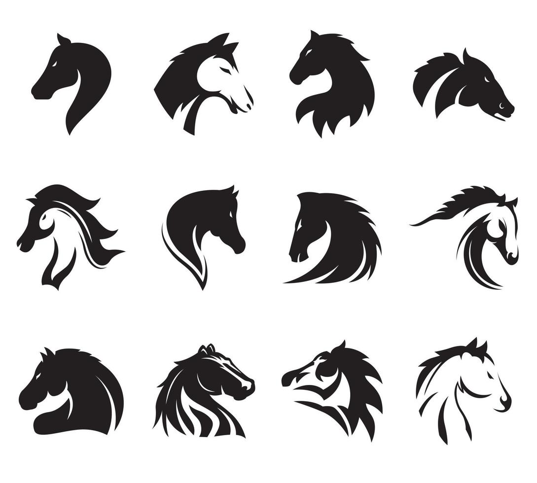 Creative Simple Modern Horse Logo Collection vector