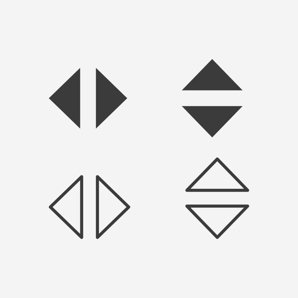 arrow icon vector button set sign symbol