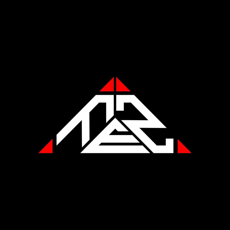 diseño creativo del logotipo de la letra fez con gráfico vectorial, logotipo simple y moderno de fez en forma de triángulo redondo. vector