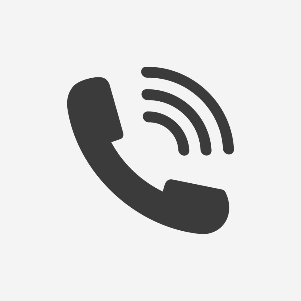 Phone, mobile, handset, telephone, call icon vector isolated symbol sign