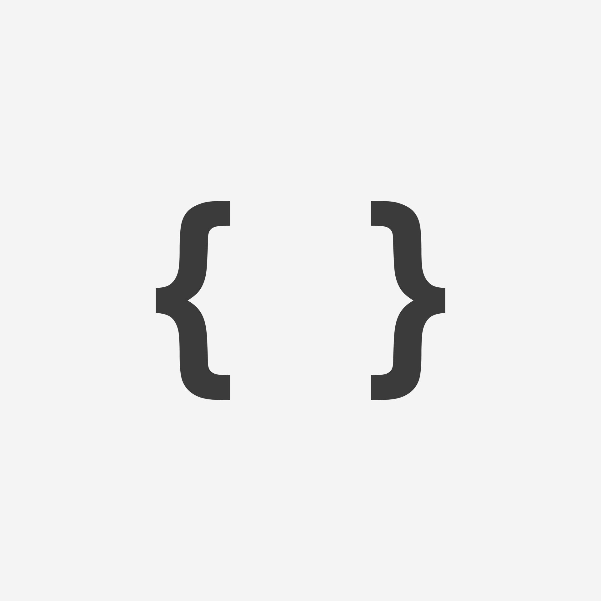 array, code, coding, web programming icon vector isolated sign symbol ...