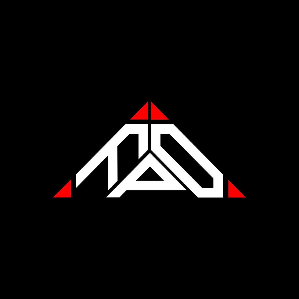 FPO letter logo creative design with vector graphic, FPO simple and modern logo in round triangle shape.