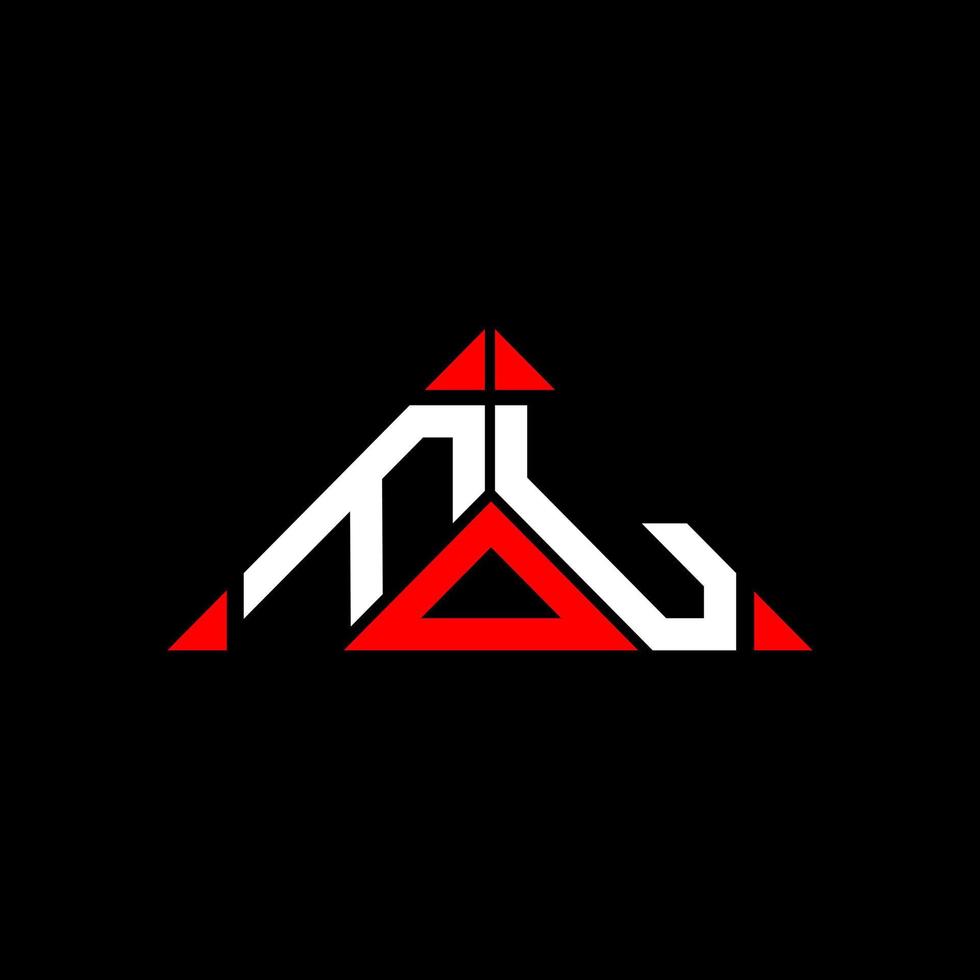 FOL letter logo creative design with vector graphic, FOL simple and modern logo in round triangle shape.