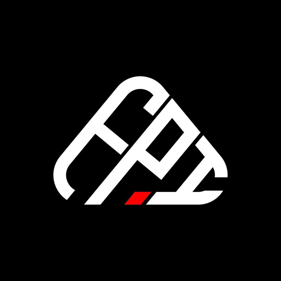 FPJ letter logo creative design with vector graphic, FPJ simple and modern logo in round triangle shape.