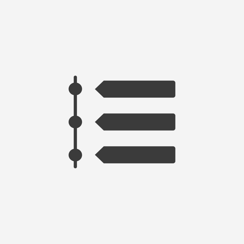 chronology, step, timeline, chart icon vector isolated symbol sign