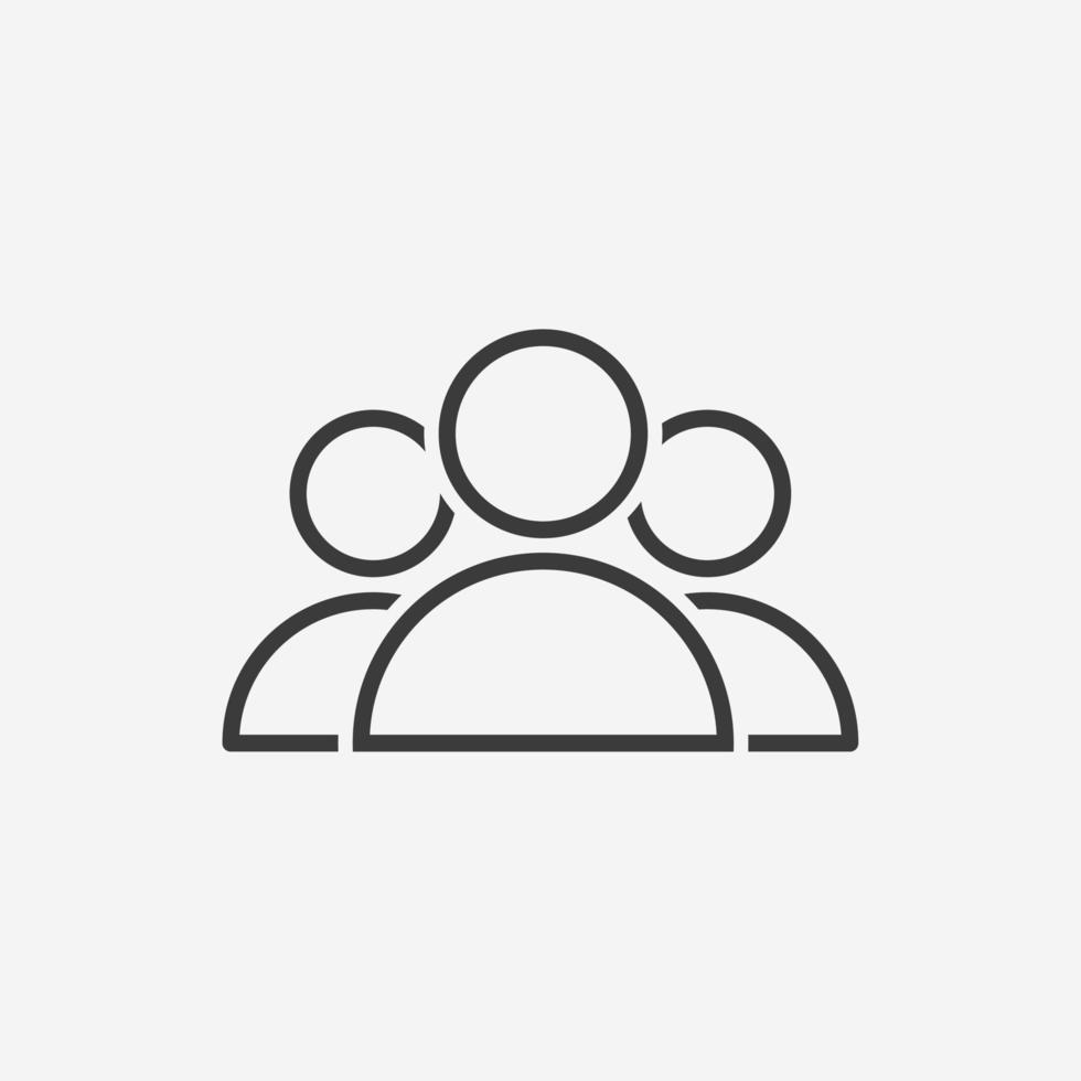 group people icon vector isolated. group, teamwork, team symbol sign