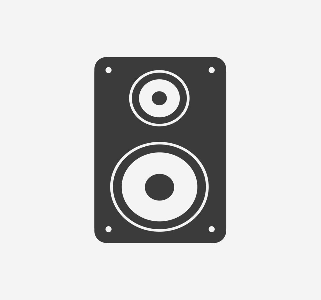 vector de icono de altavoz. sistema de música, caja de audio, sistema de sonido, altavoz estéreo icono de sonido vector símbolo aislado