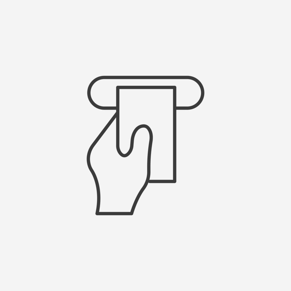 credit card, bank, withdrawal, atm icon vector isolated on grey background