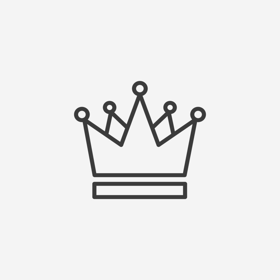 Crown, king, queen, royal icon vector isolated sign symbol