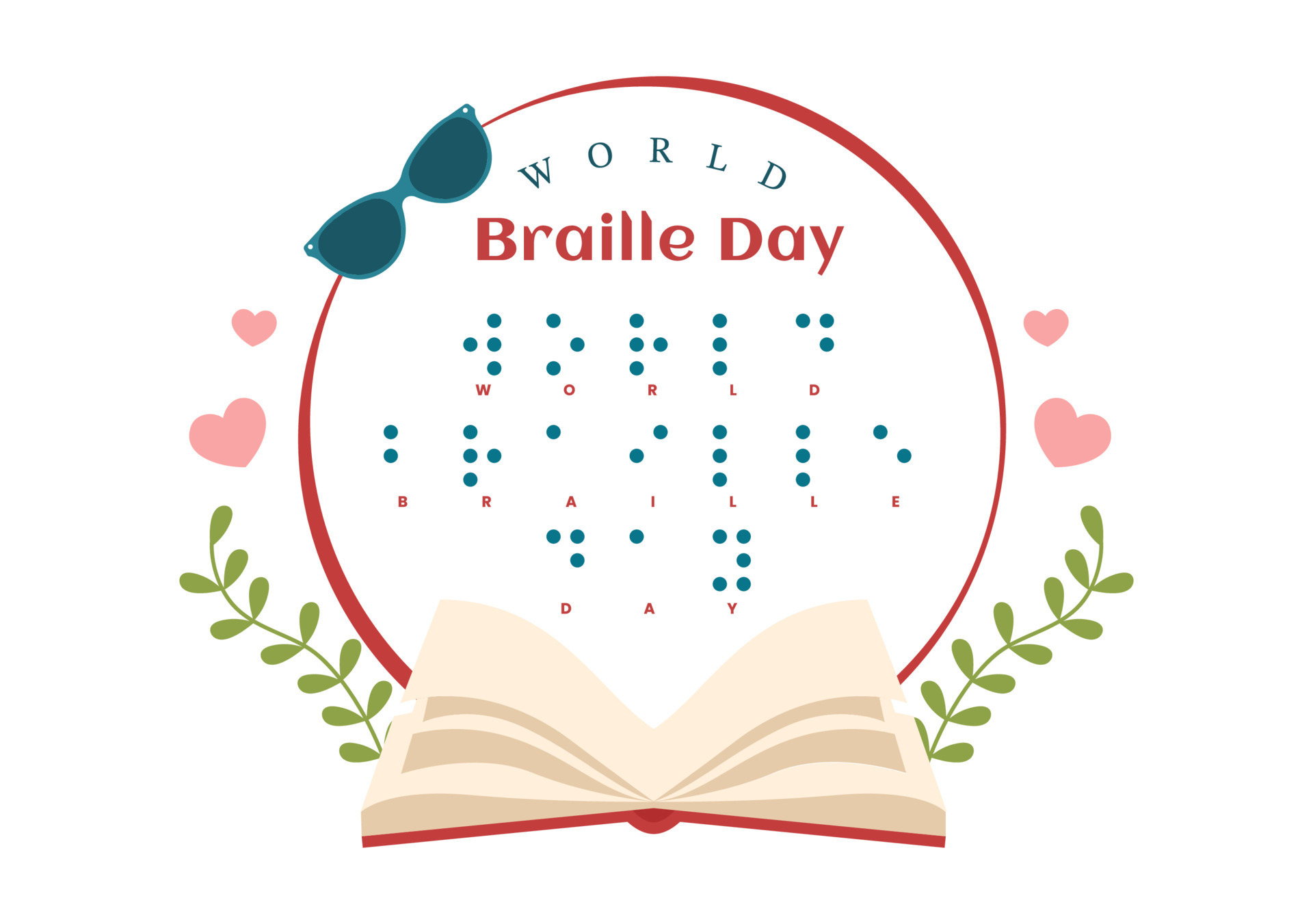 World Braille Day on 4th of January with Text by Alphabet for Means of