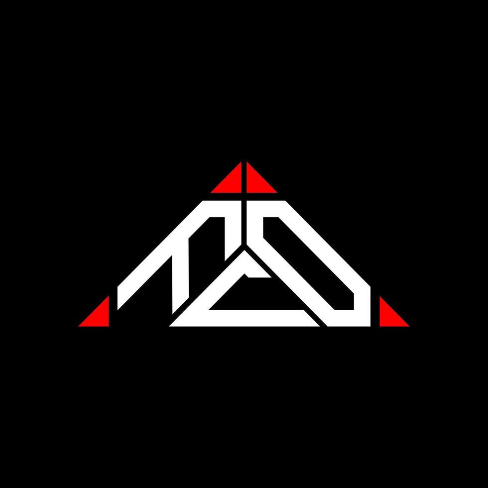 FCO letter logo creative design with vector graphic, FCO simple and modern logo in round triangle shape.