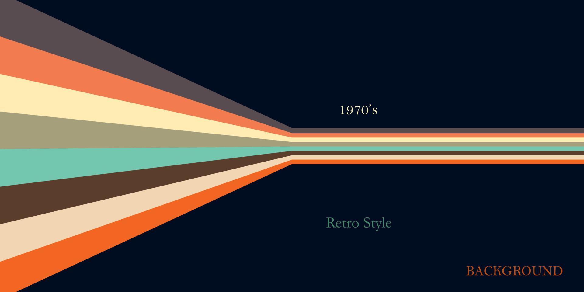 Retro style background with perspective stripes lines vector