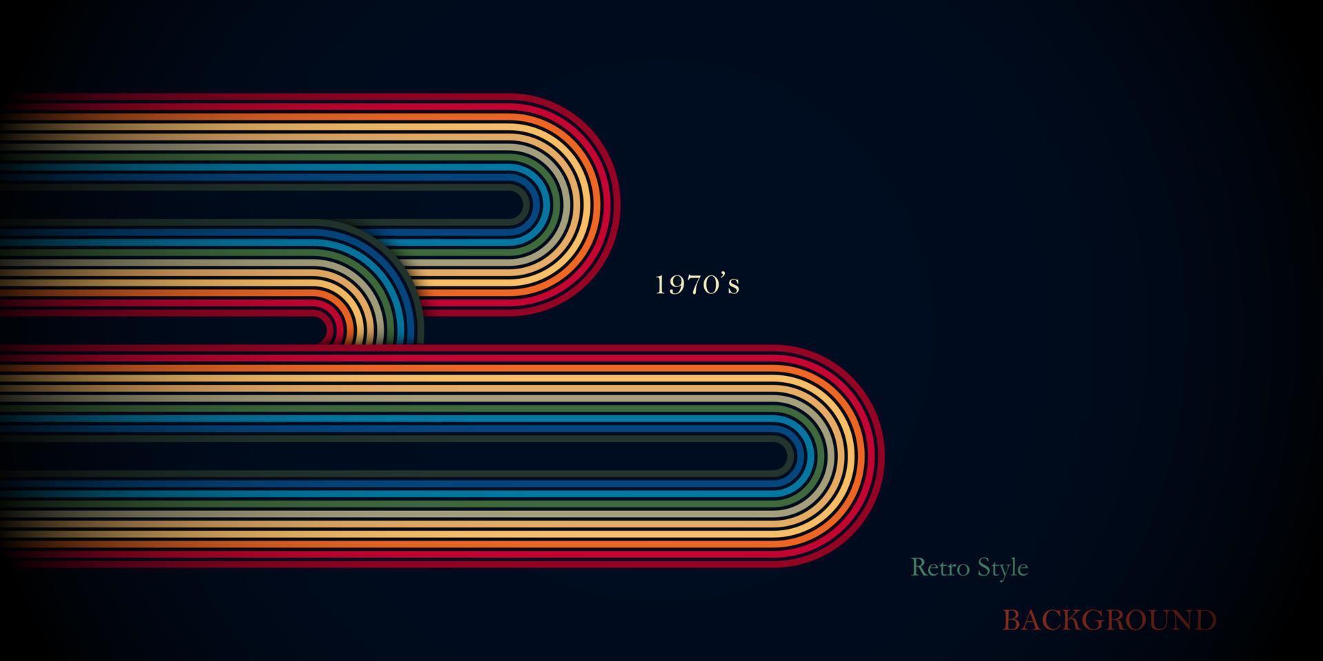 Technology background retro with simple curve line vector