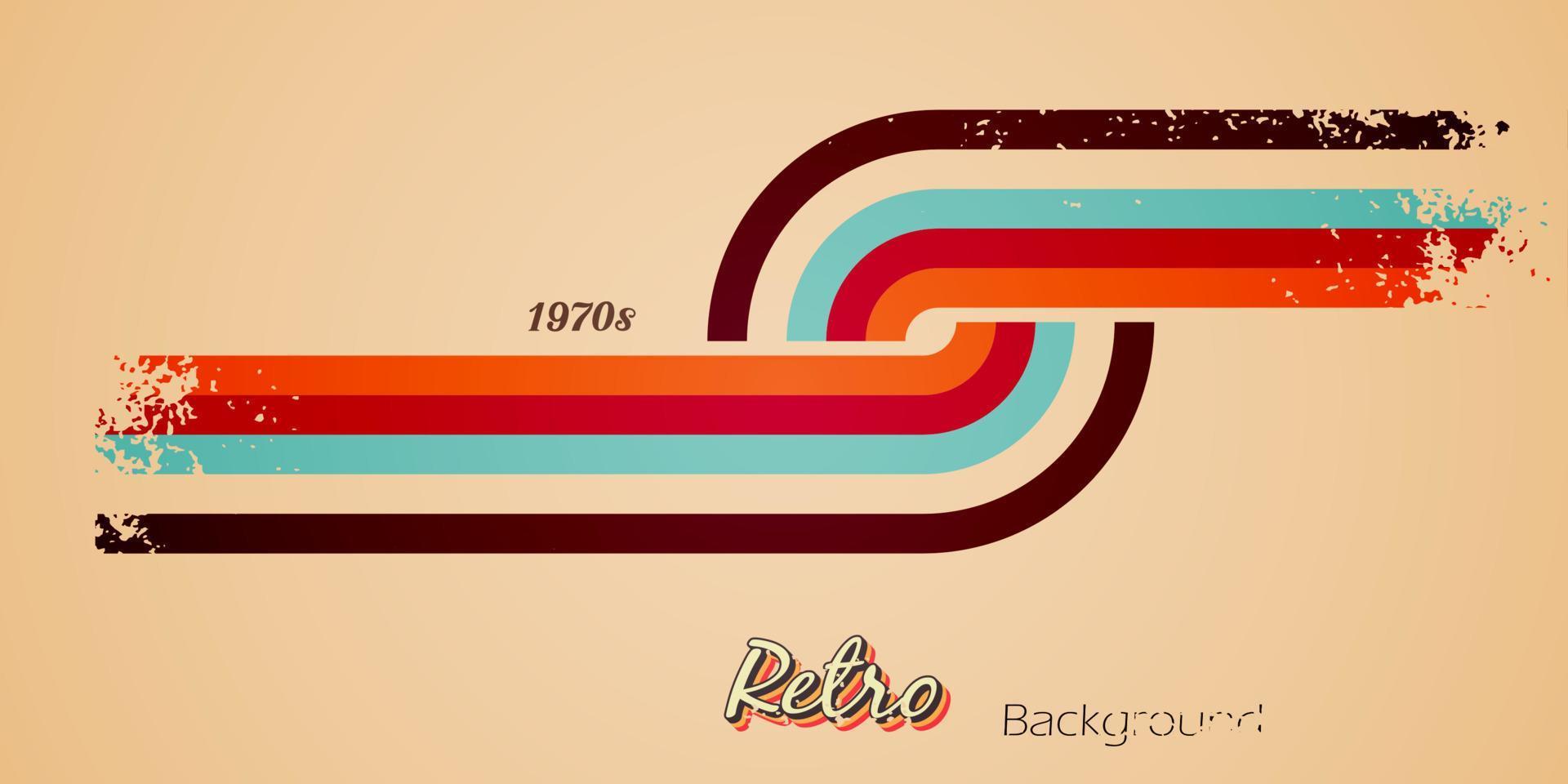 Retro style background with colorful simple stripes vector