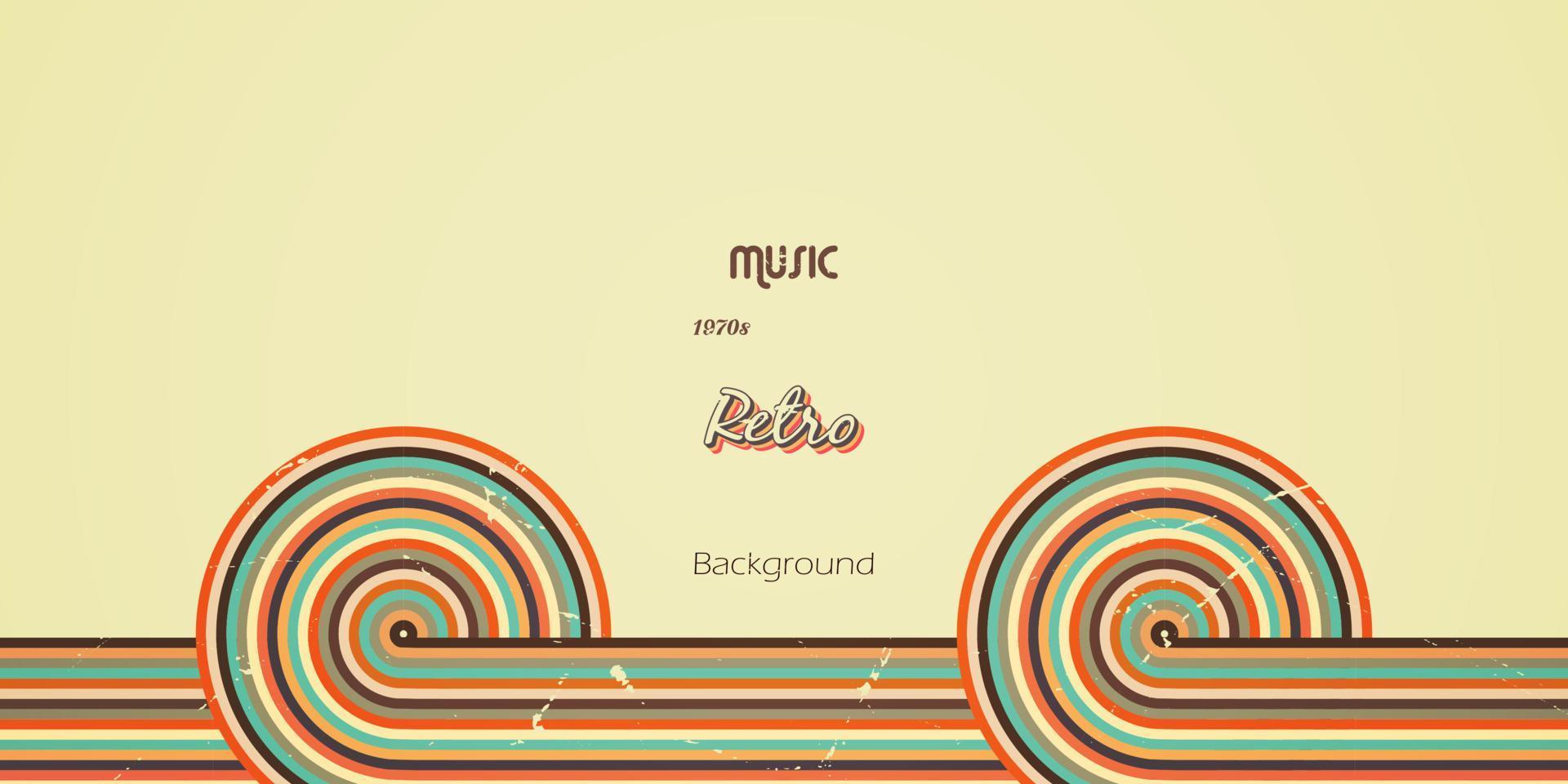 Retro style background music poster design vector