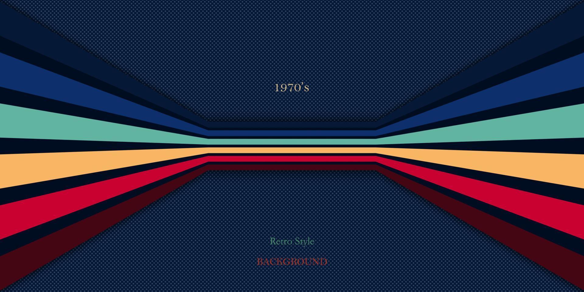 Retro style background with perspective lines vector