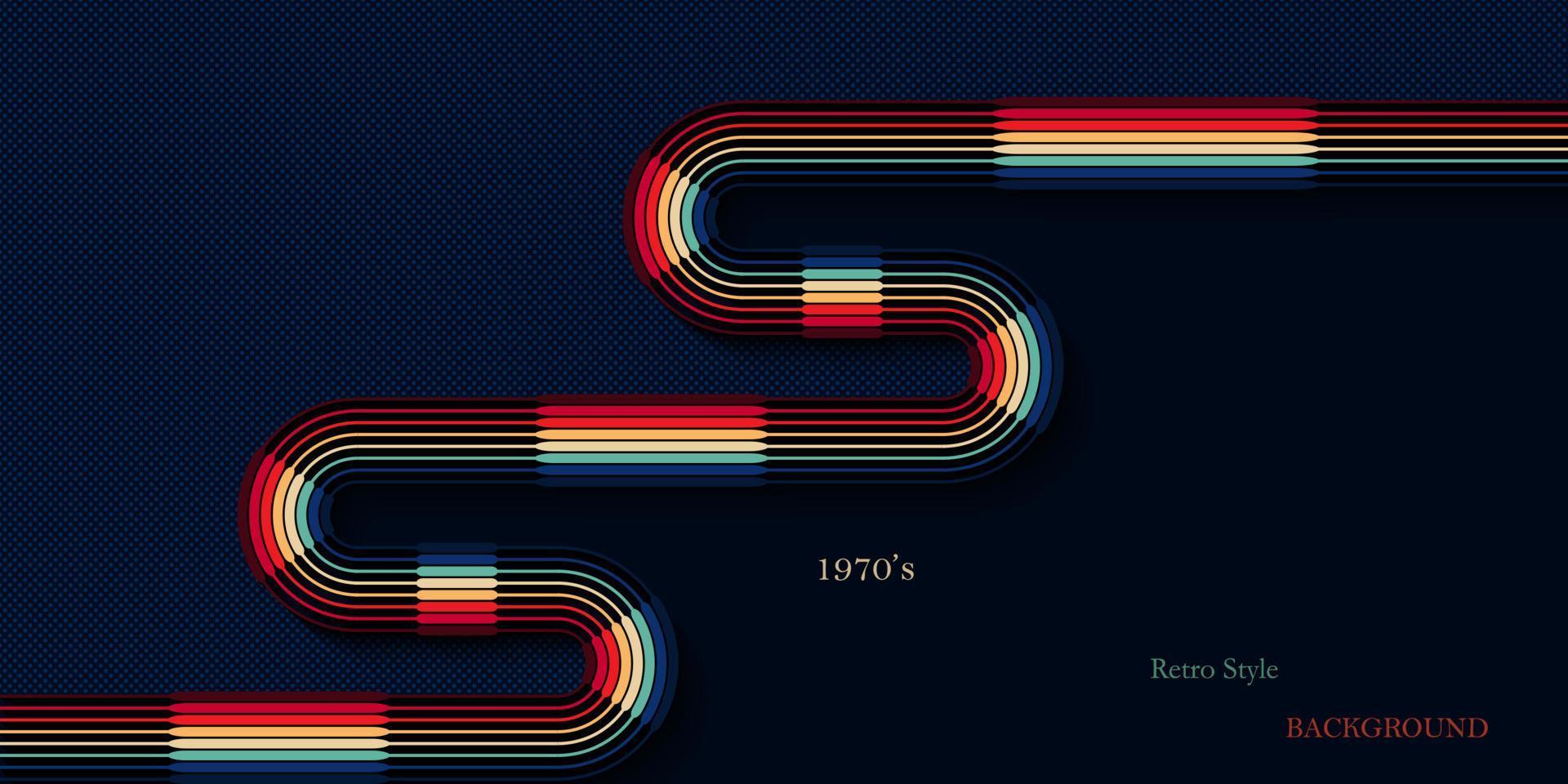 Technology retro style dark navy background vector