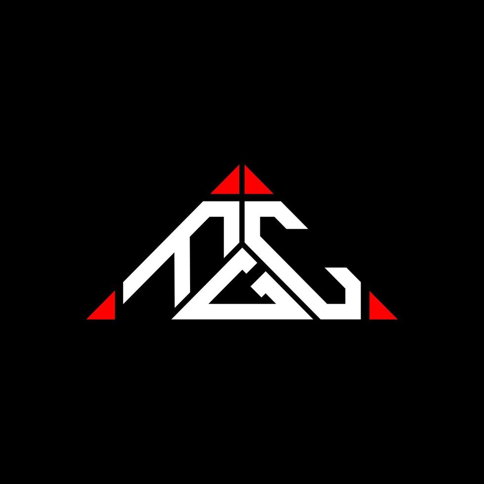 FGC letter logo creative design with vector graphic, FGC simple and modern logo in round triangle shape.