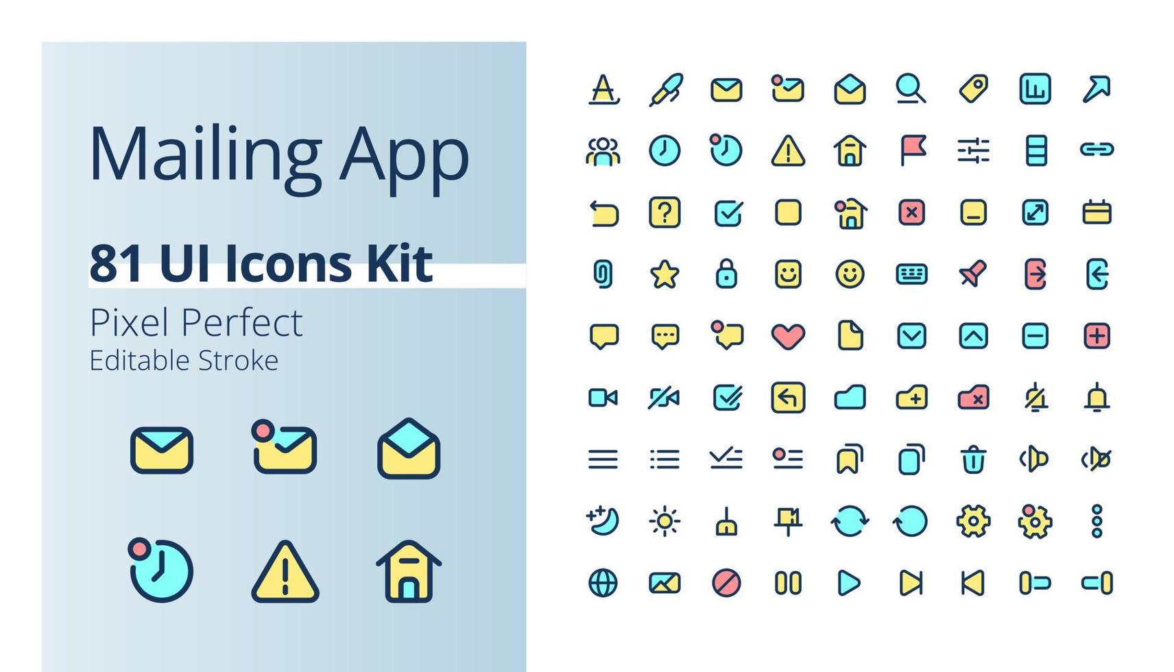 kit de iconos de interfaz de usuario de color rgb perfecto de píxeles de la aplicación de correo. tecnología de la comunicación. enviar mensaje en internet. gui, diseño ux para aplicaciones móviles. pictogramas vectoriales aislados. trazo editable vector