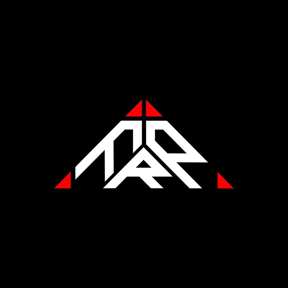FRP letter logo creative design with vector graphic, FRP simple and modern logo in round triangle shape.