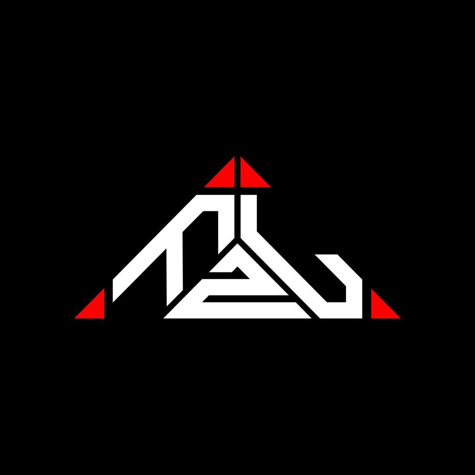 FZL letter logo creative design with vector graphic, FZL simple and modern logo in round triangle shape.